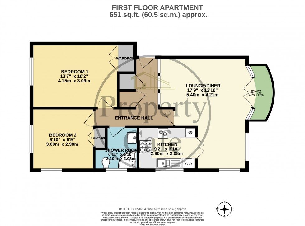 Floorplan for Garden Close, Bexhill-on-Sea, East Sussex