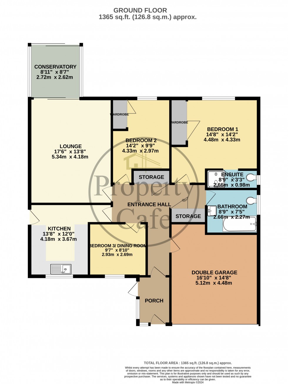 Floorplan for Eastergate, Bexhill-on-Sea, East Sussex