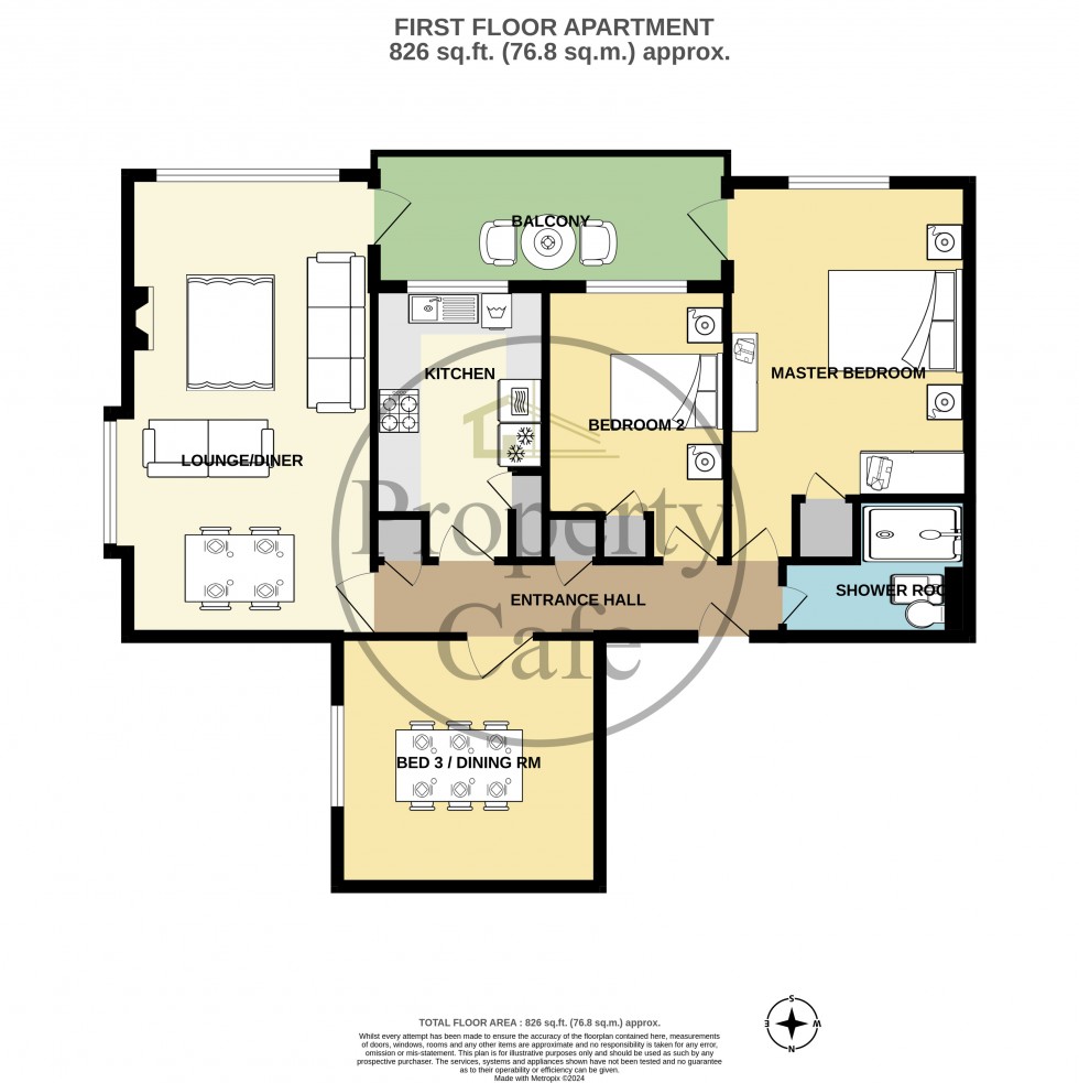 Floorplan for De la Warr Parade, Bexhill-on-Sea, East Sussex