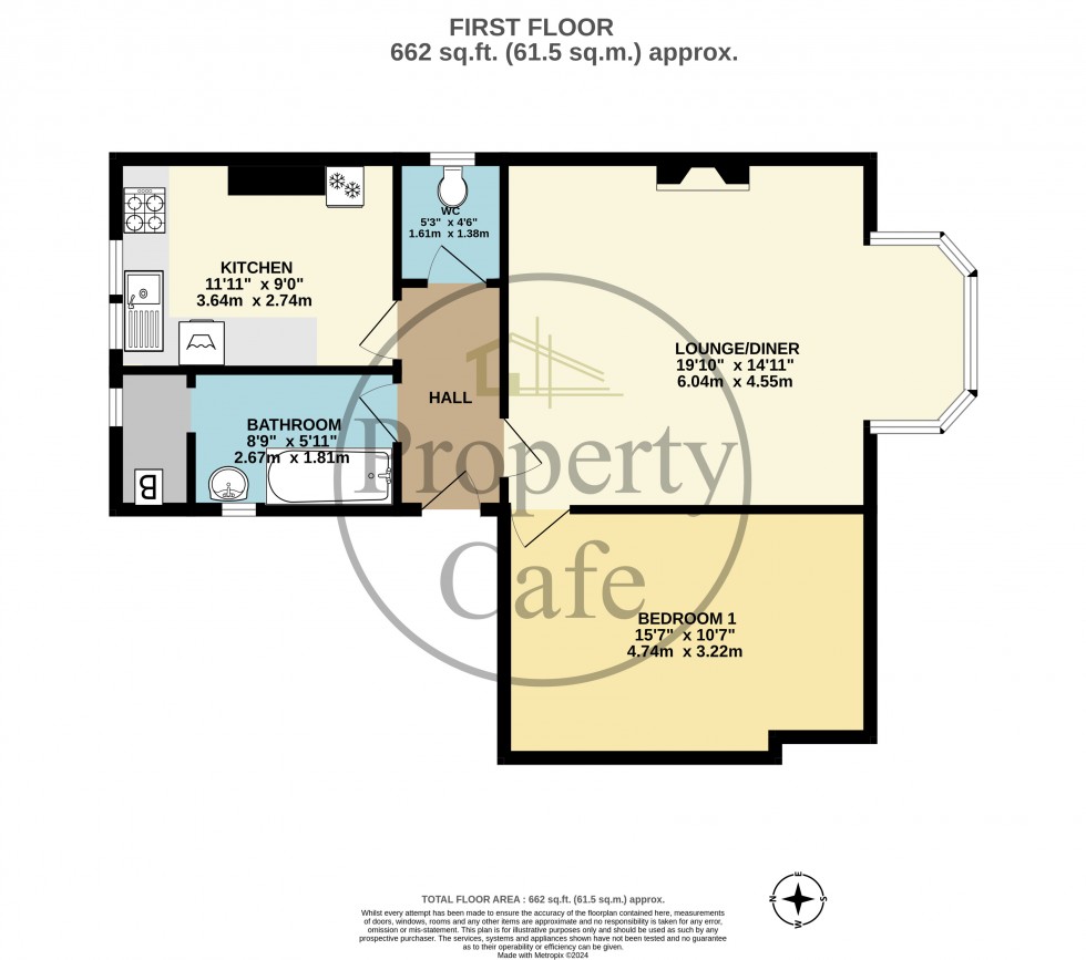 Floorplan for De la Warr Road, Bexhill On Sea, East Sussex