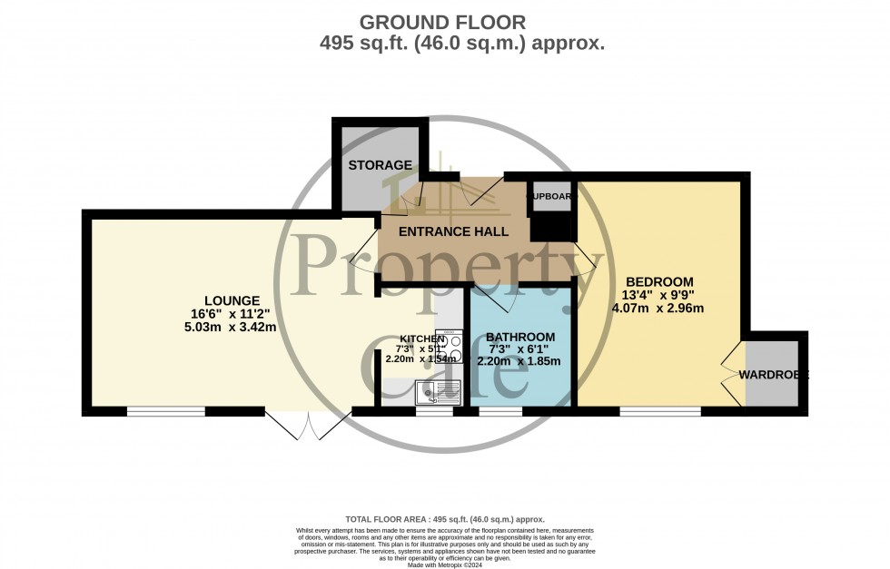 Floorplan for De la Warr Parade, Bexhill-on-Sea, East Sussex