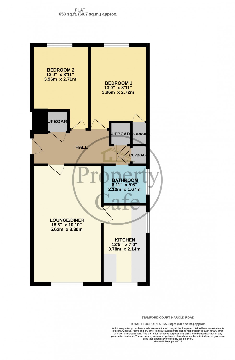 Floorplan for Harold Road, Hastings, East Sussex