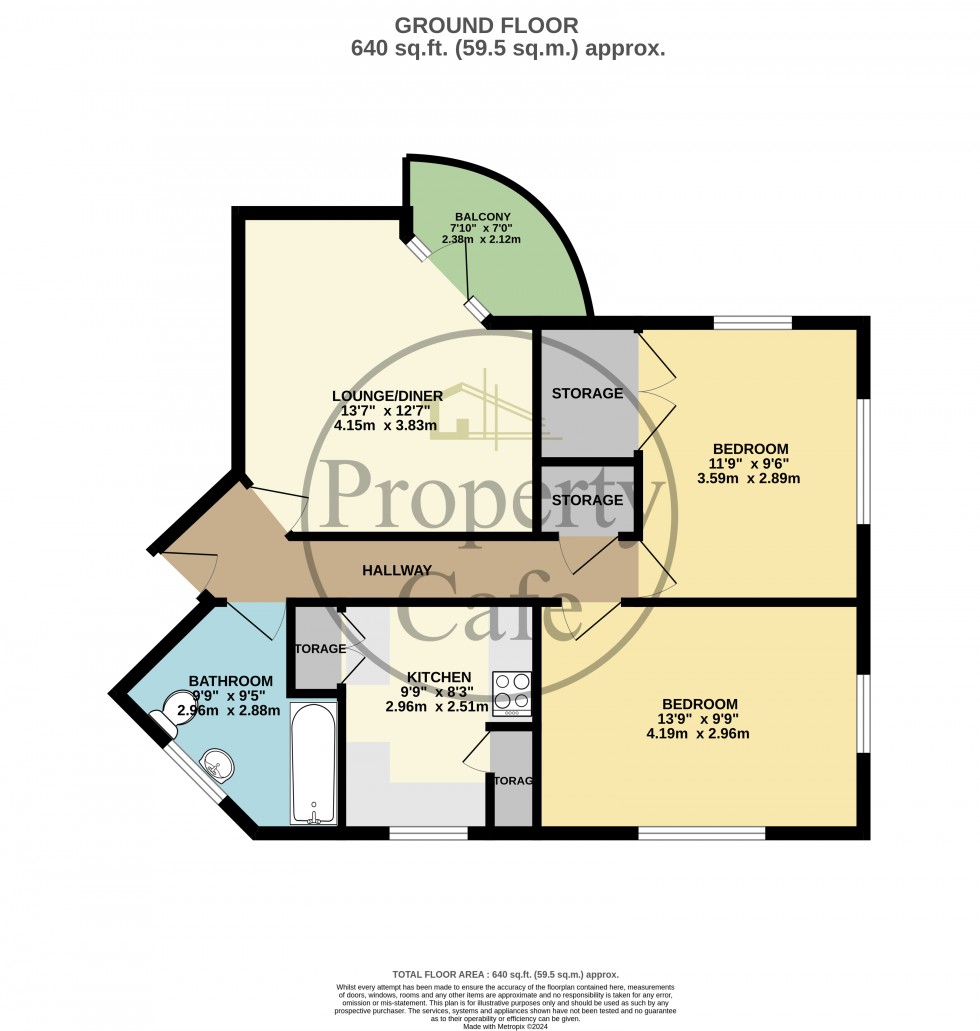 Floorplan for Hanover Close, Bexhill-on-Sea, East Sussex