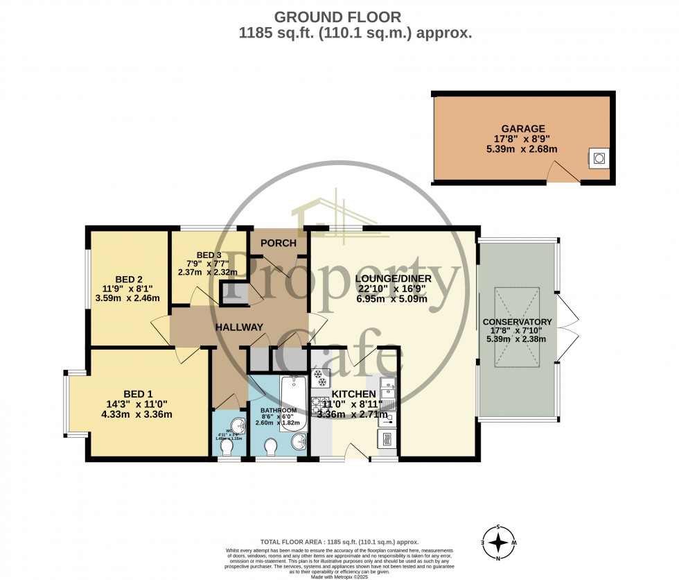 Floorplan for Osbern Close, Bexhill-on-Sea, East Sussex