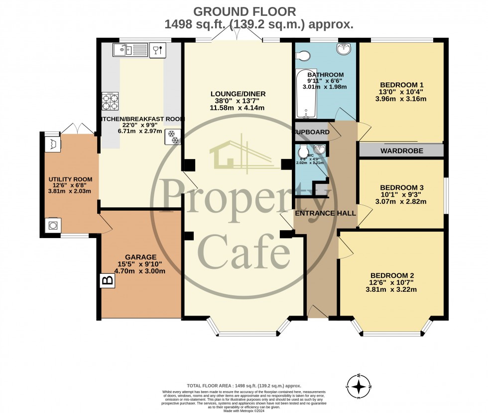 Floorplan for Chestnut Walk, Bexhill-on-Sea, East Sussex